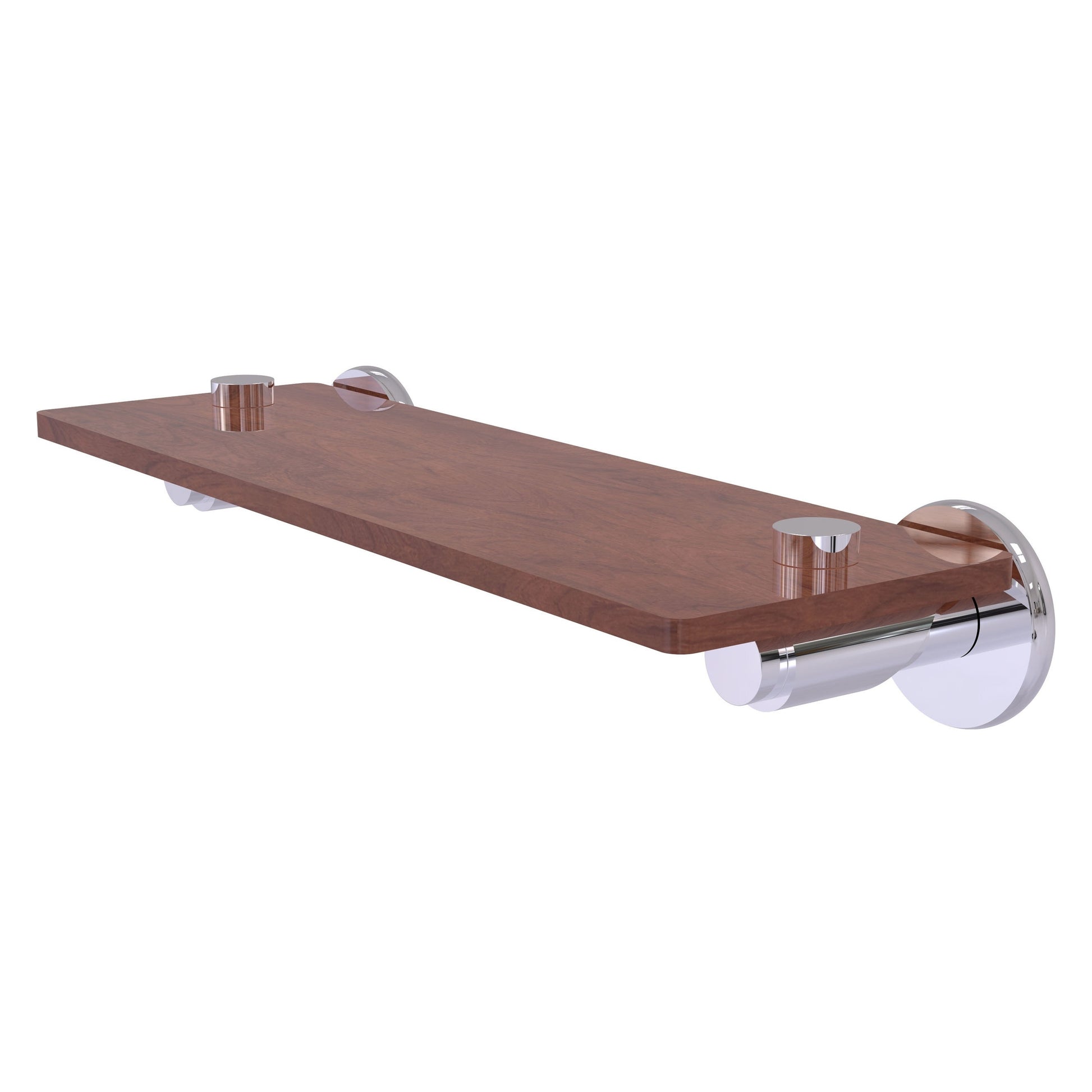 Allied Brass TR-1-16-IRW-PC Tribecca 16" Polished Chrome Solid IPE Ironwood Shelf