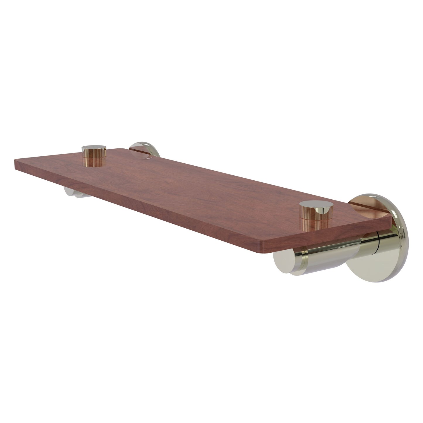 Allied Brass TR-1-16-IRW-PNI Tribecca 16" Polished Nickel Solid IPE Ironwood Shelf