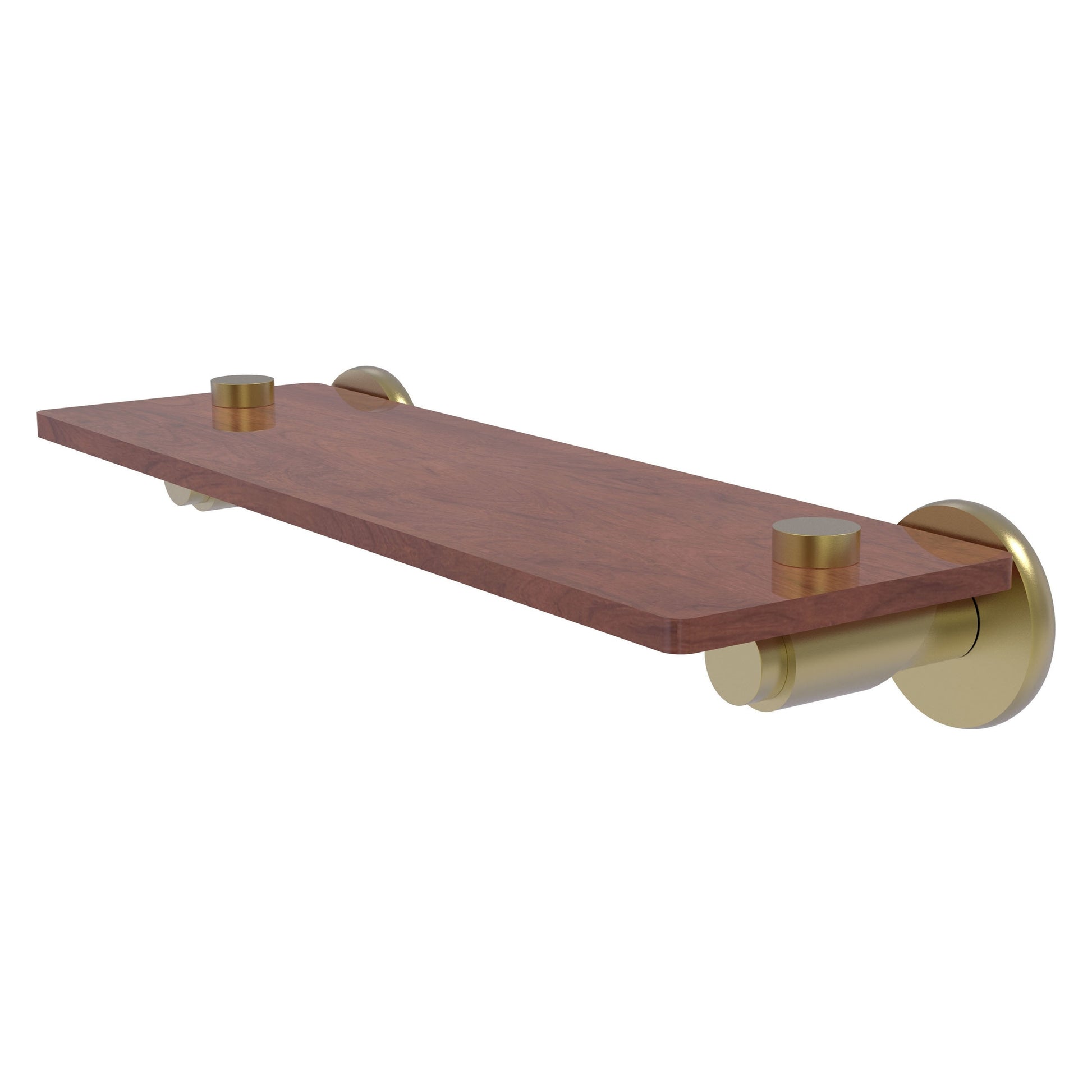 Allied Brass TR-1-16-IRW-SBR Tribecca 16" Satin Brass Solid IPE Ironwood Shelf