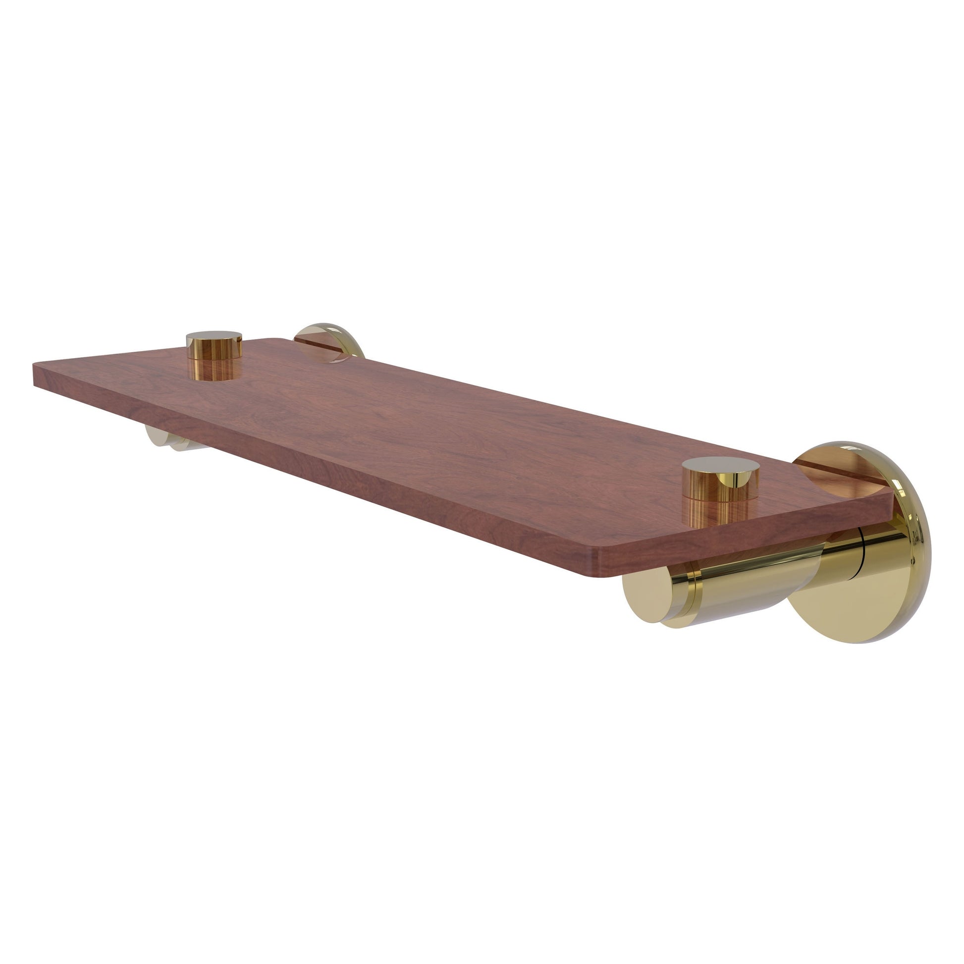 Allied Brass TR-1-16-IRW-UNL Tribecca 16" Unlacquered Brass Solid IPE Ironwood Shelf
