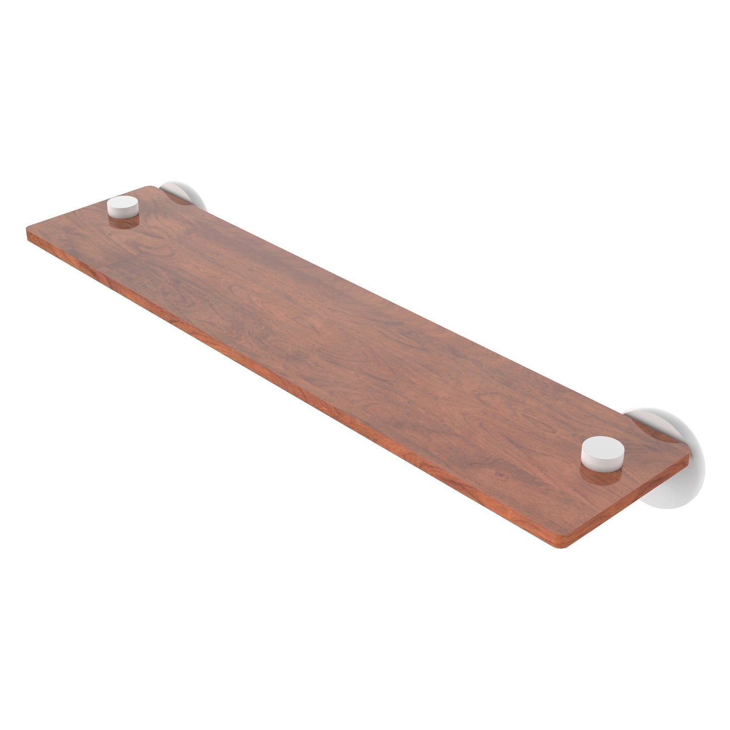 Allied Brass TR-1-16-IRW-WHM Tribecca 16" Matte White Solid IPE Ironwood Shelf
