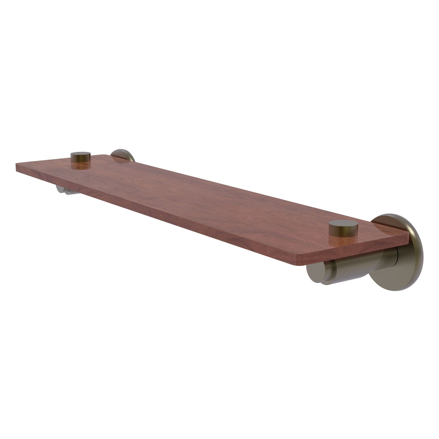 Allied Brass TR-1-22-IRW-ABR Tribecca 22" Antique Brass Solid IPE Ironwood Shelf