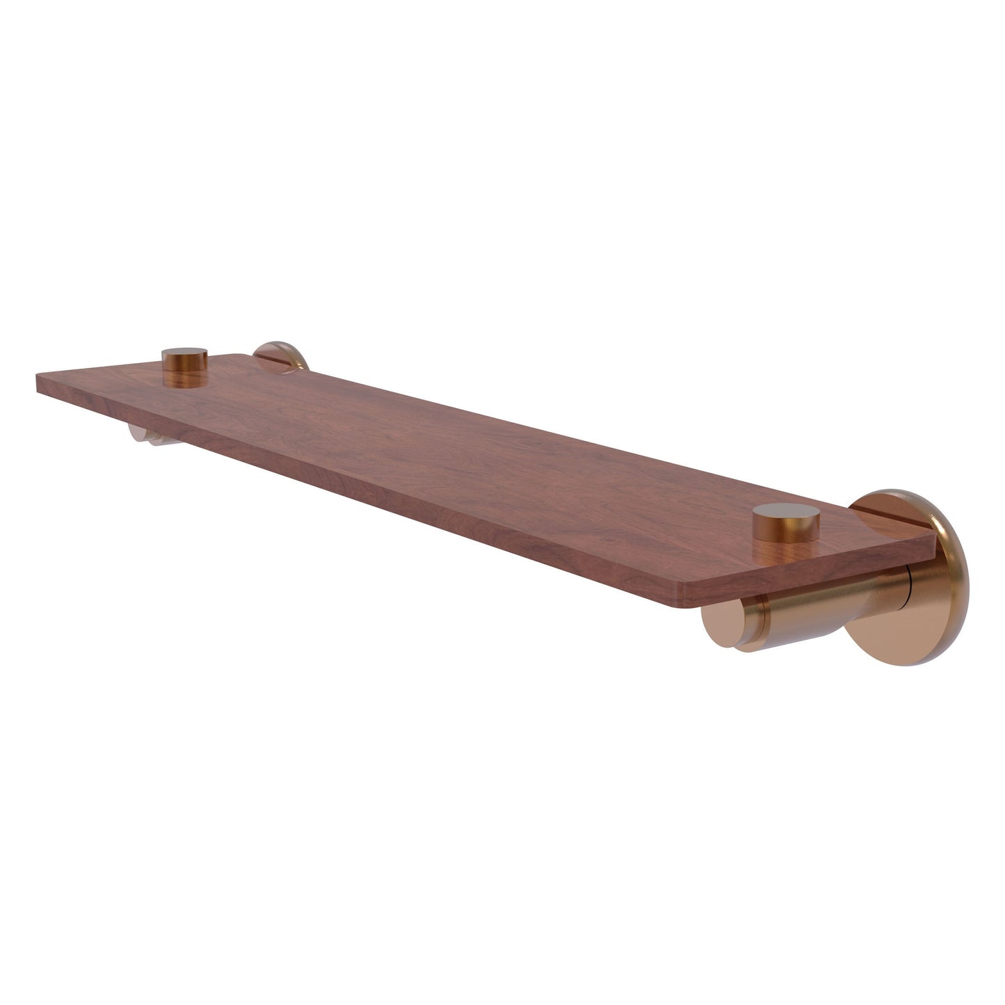 Allied Brass TR-1-22-IRW-BBR Tribecca 22" Brushed Bronze Solid IPE Ironwood Shelf