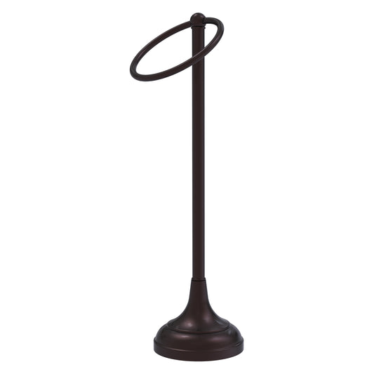 Allied Brass TR-10-ABZ Tribecca 1-Ring Antique Bronze Vanity Top Guest Towel Holder