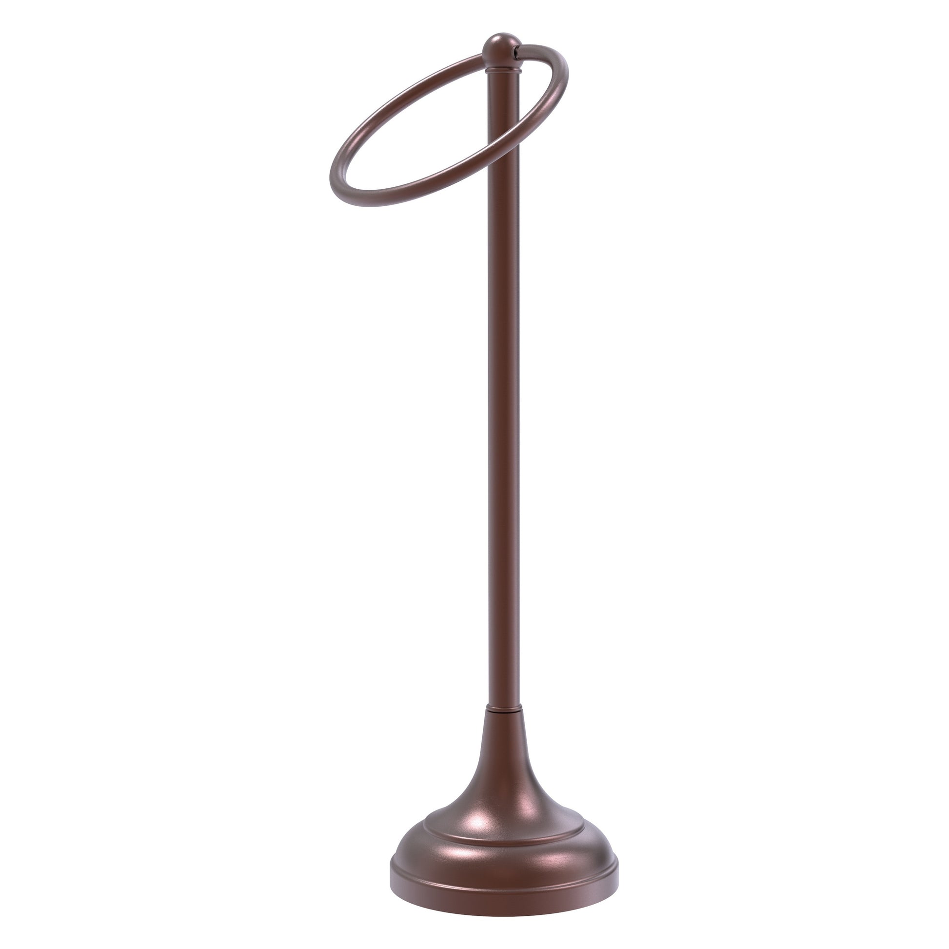 Allied Brass TR-10-CA Tribecca 1-Ring Antique Copper Vanity Top Guest Towel Holder