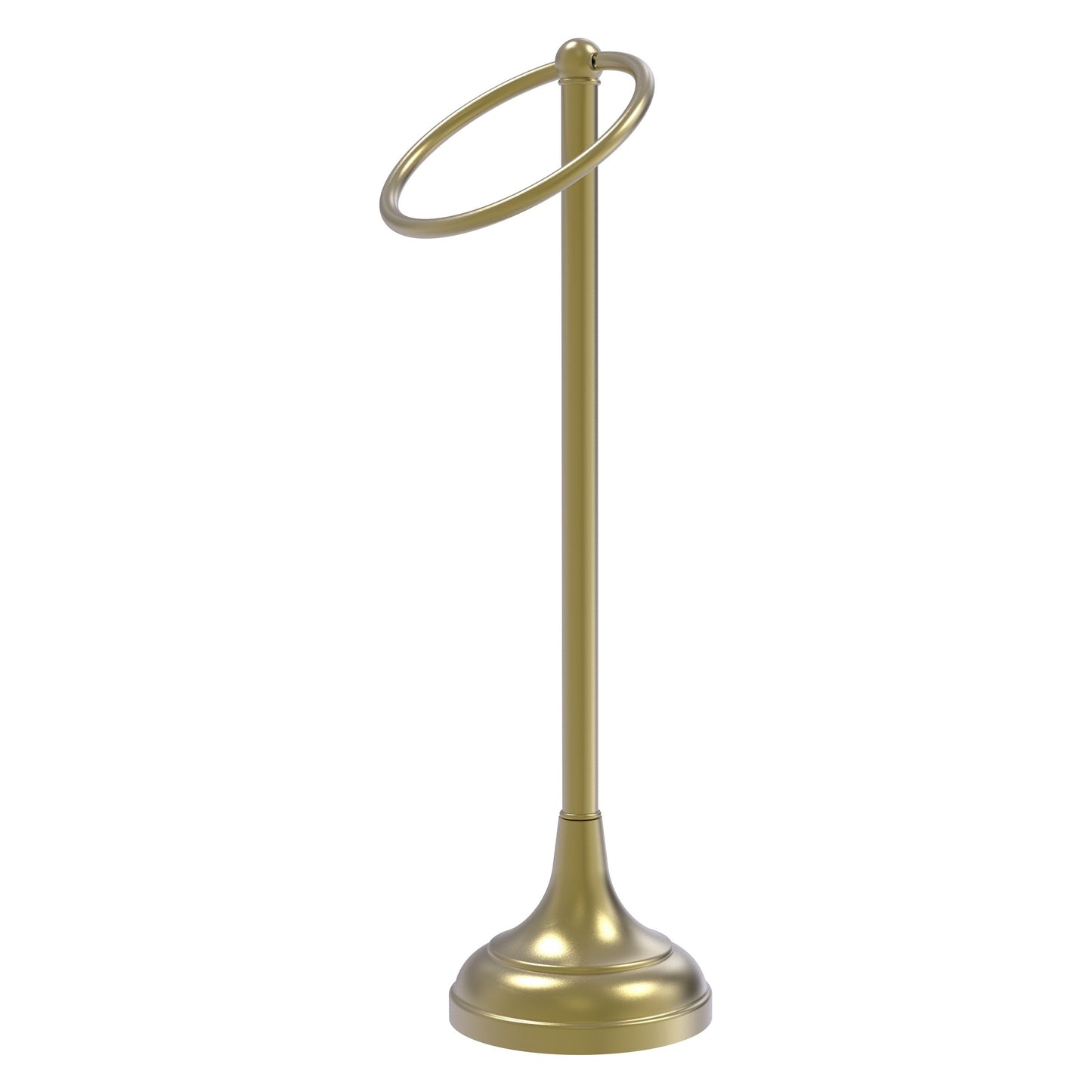 Allied Brass TR-10-SBR Tribecca 1-Ring Satin Brass Vanity Top Guest Towel Holder