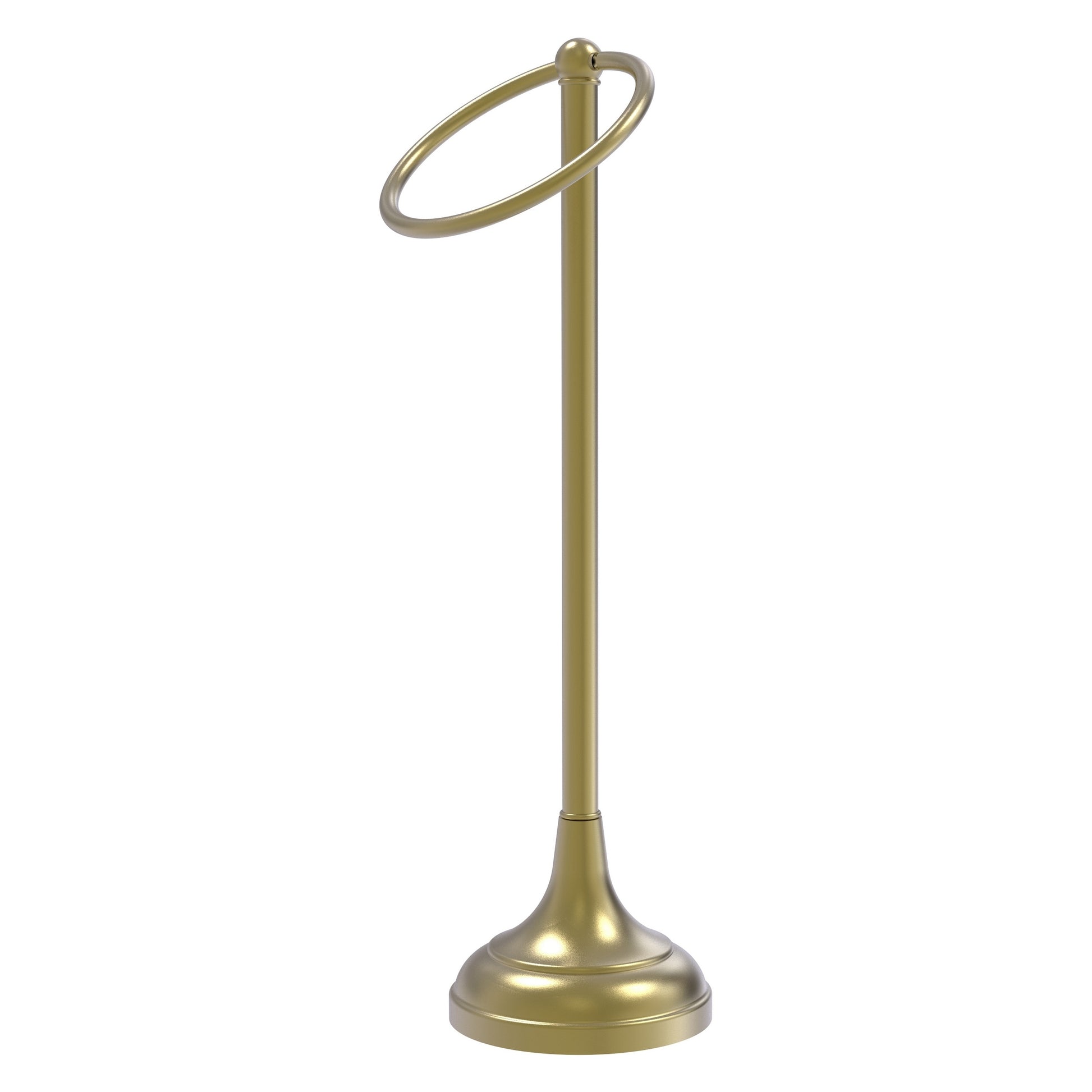 Allied Brass TR-10-SBR Tribecca 1-Ring Satin Brass Vanity Top Guest Towel Holder