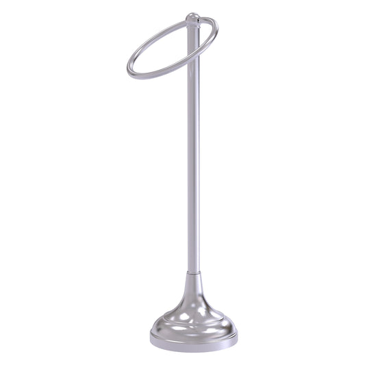 Allied Brass TR-10-SCH Tribecca 1-Ring Satin Chrome Vanity Top Guest Towel Holder