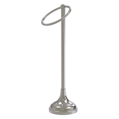 Allied Brass TR-10-SN Tribecca 1-Ring Satin Nickel Vanity Top Guest Towel Holder