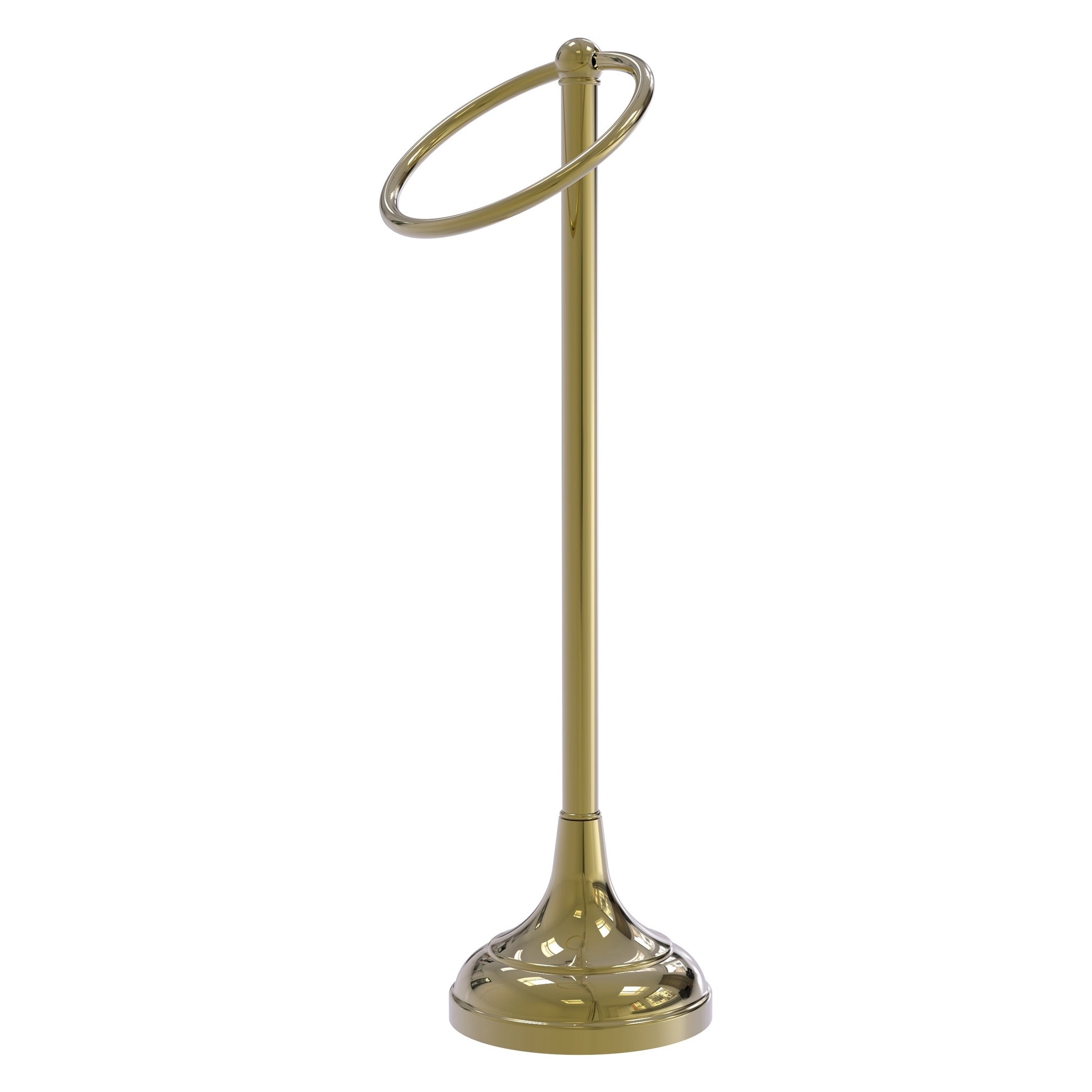 Allied Brass TR-10-UNL Tribecca 1-Ring Unlacquered Brass Vanity Top Guest Towel Holder