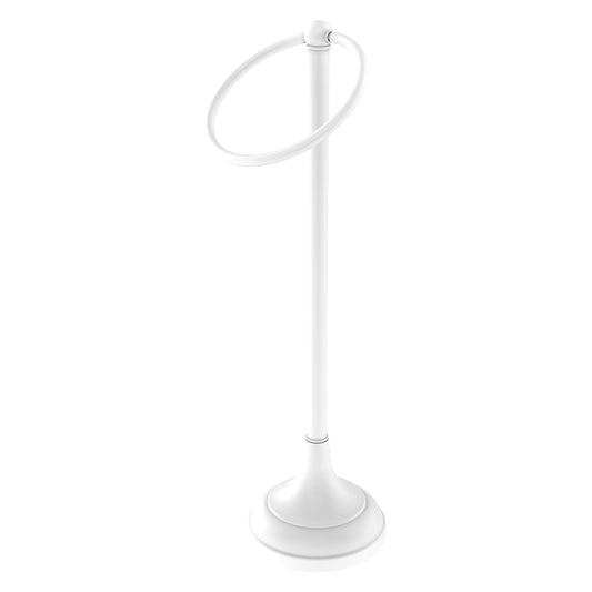 Allied Brass TR-10-WHM Tribecca 1-Ring Matte White Vanity Top Guest Towel Holder