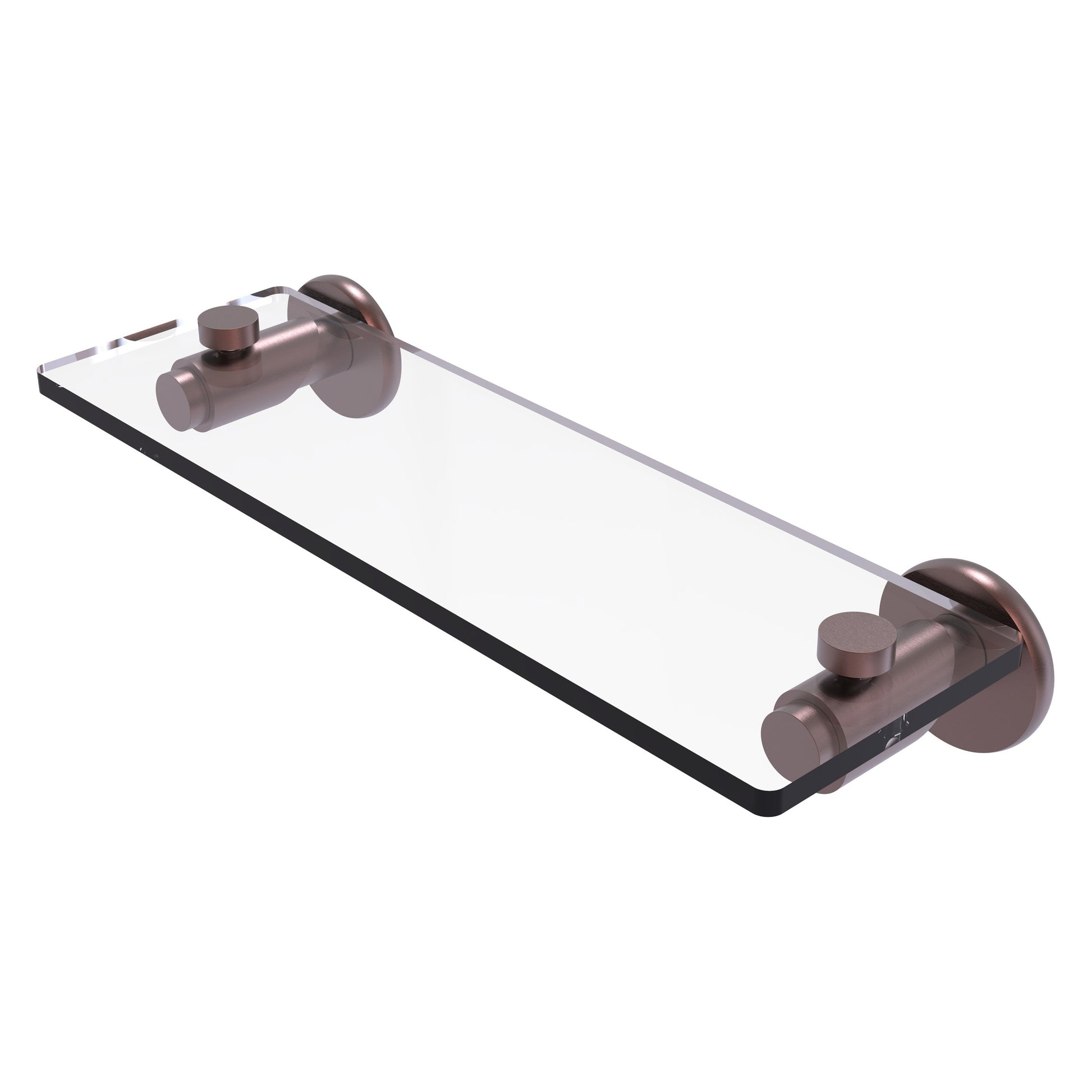 Allied Brass TR-1/16-CA Tribecca 16" Antique Copper Glass Vanity Shelf With Beveled Edges