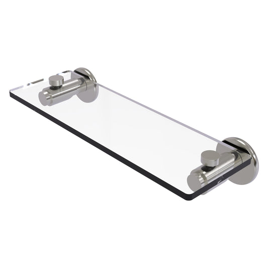 Allied Brass TR-1/16-SN Tribecca 16" Satin Nickel Glass Vanity Shelf With Beveled Edges