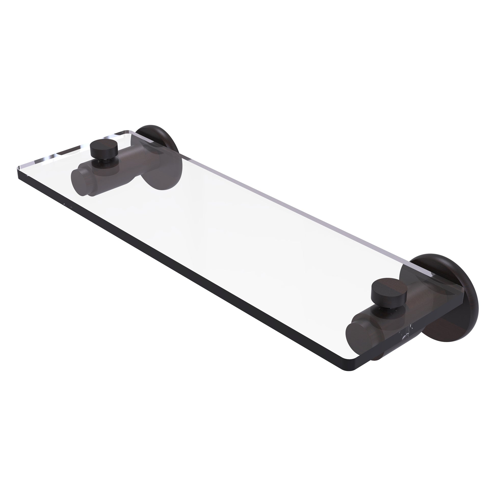 Allied Brass TR-1/16-VB Tribecca 16" Venetian Bronze Glass Vanity Shelf With Beveled Edges