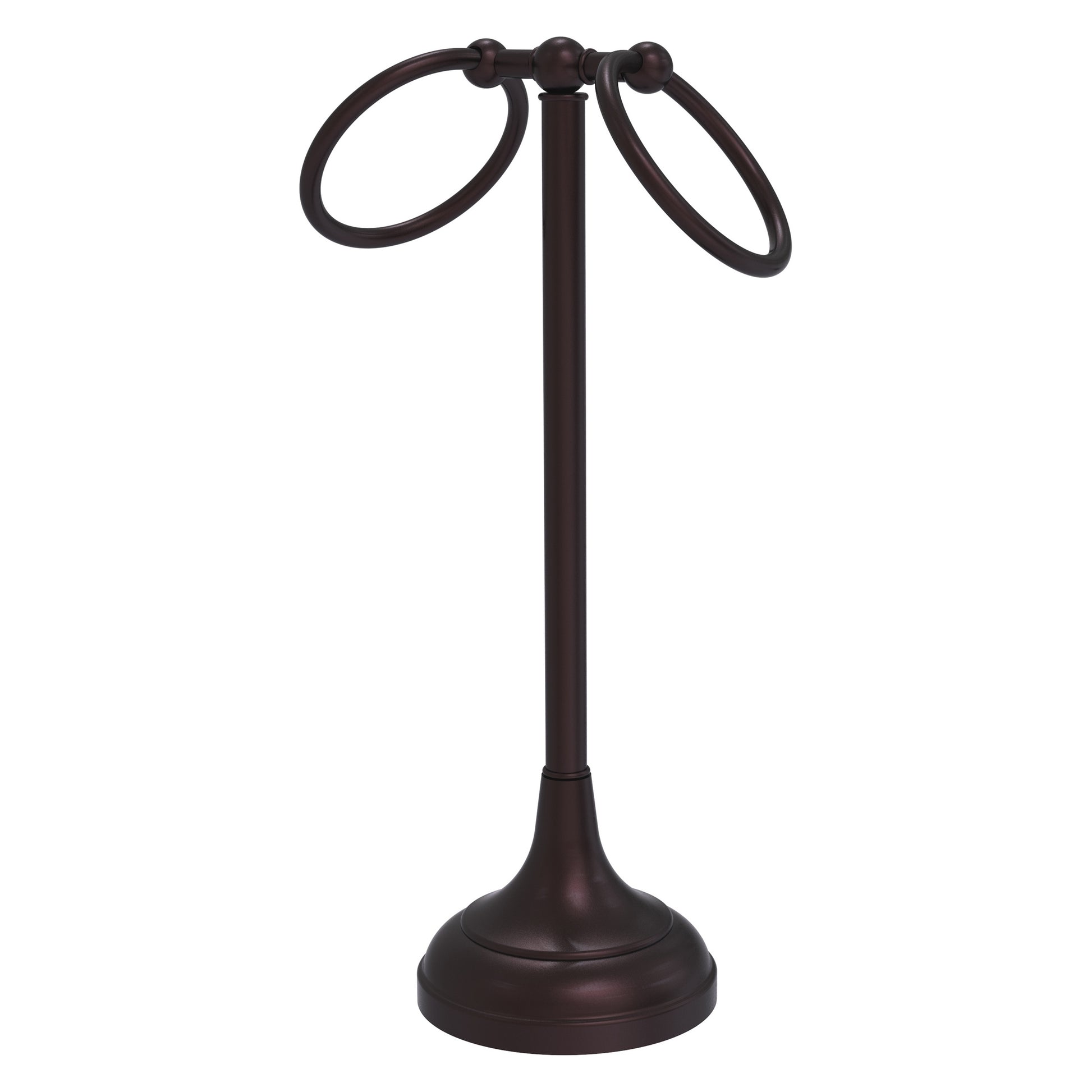 Allied Brass TR-12-ABZ Tribecca 2-Ring Antique Bronze Vanity Top Guest Towel Holder
