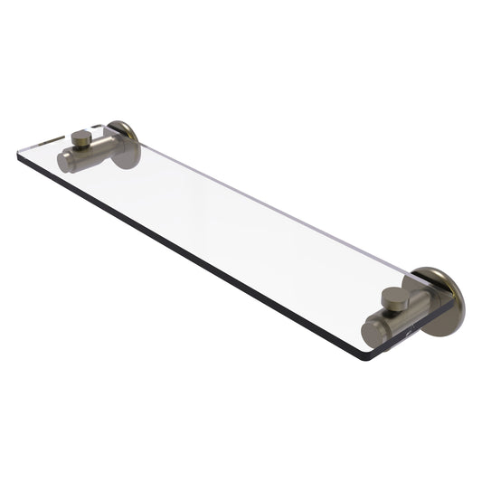 Allied Brass TR-1/22-ABR Tribecca 22" Antique Brass Glass Vanity Shelf With Beveled Edges
