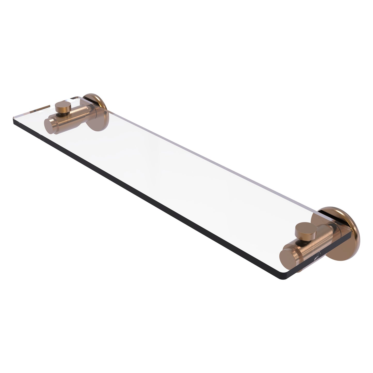 Allied Brass TR-1/22-BBR Tribecca 22" Brushed Bronze Glass Vanity Shelf With Beveled Edges
