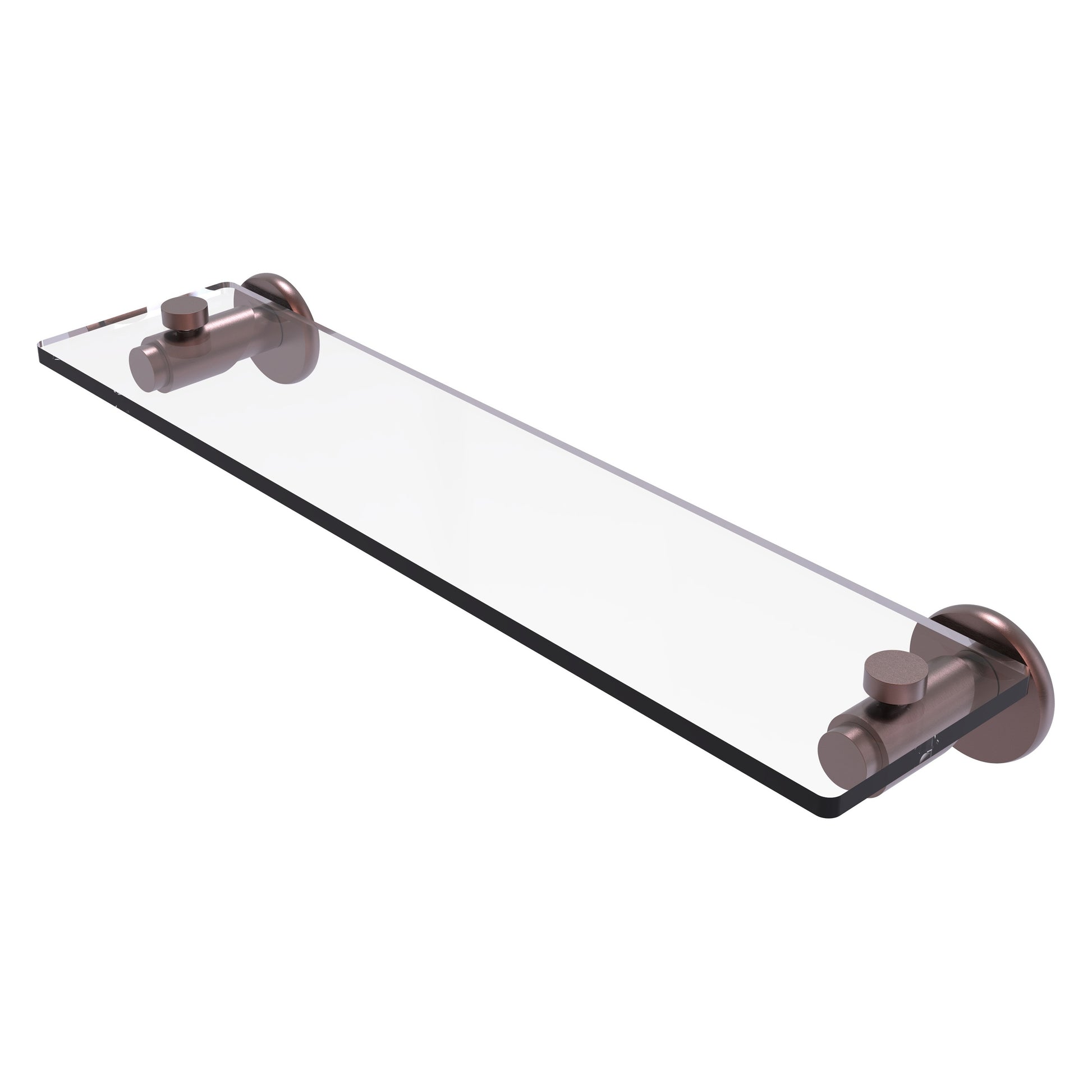 Allied Brass TR-1/22-CA Tribecca 22" Antique Copper Glass Vanity Shelf With Beveled Edges