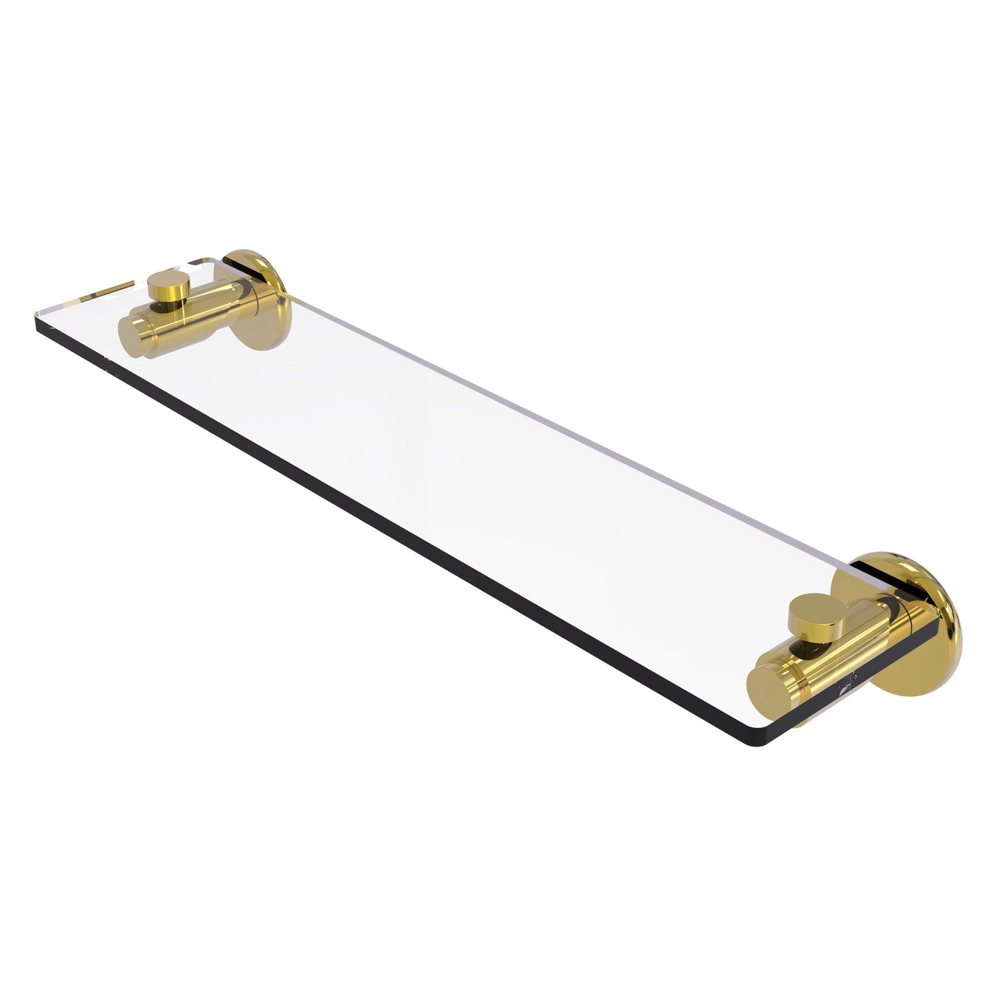 Allied Brass TR-1/22-PB Tribecca 22" Polished Brass Glass Vanity Shelf With Beveled Edges