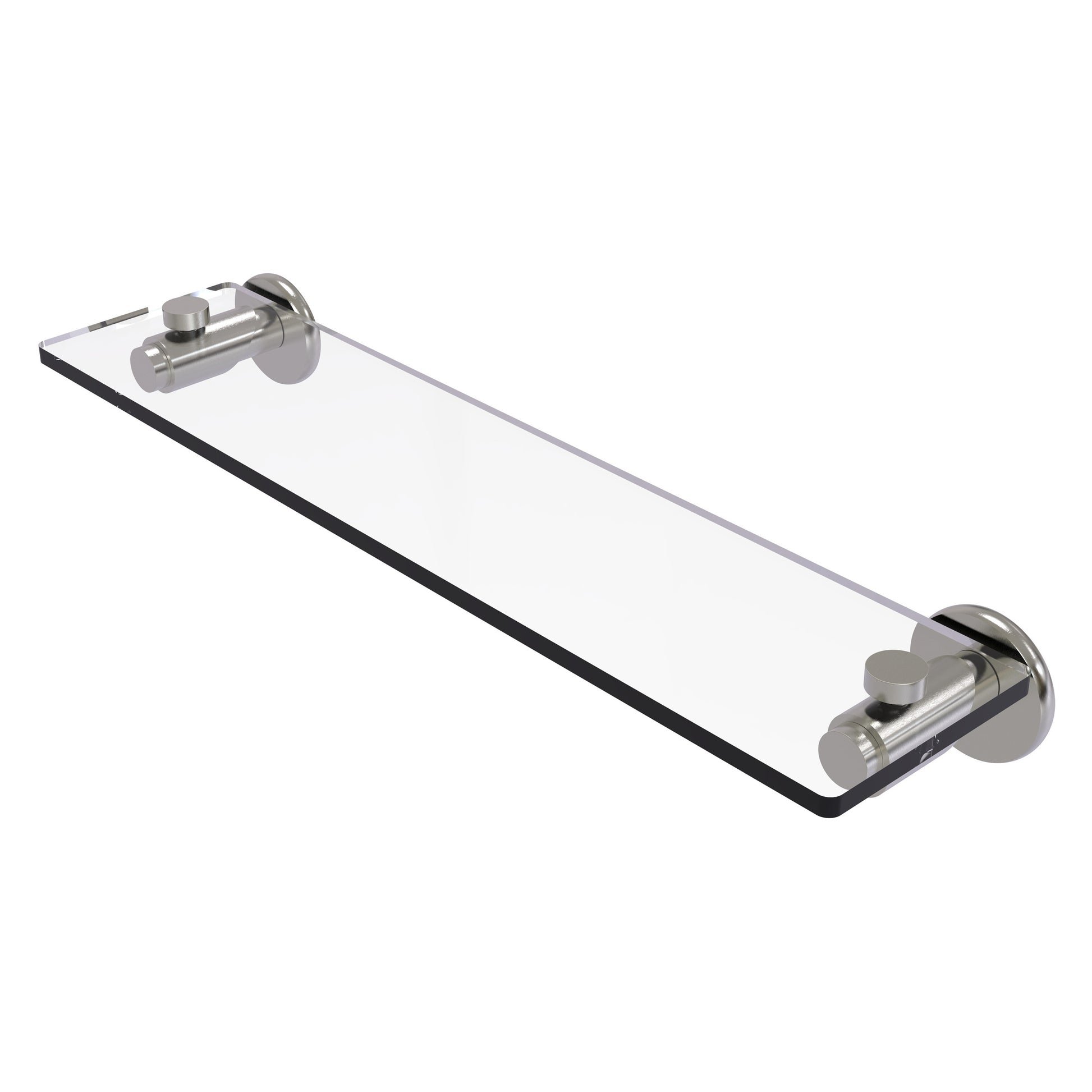 Allied Brass TR-1/22-SN Tribecca 22" Satin Nickel Glass Vanity Shelf With Beveled Edges