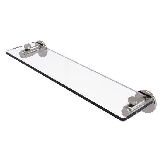 Allied Brass TR-1/22-SN Tribecca 22" Satin Nickel Glass Vanity Shelf With Beveled Edges