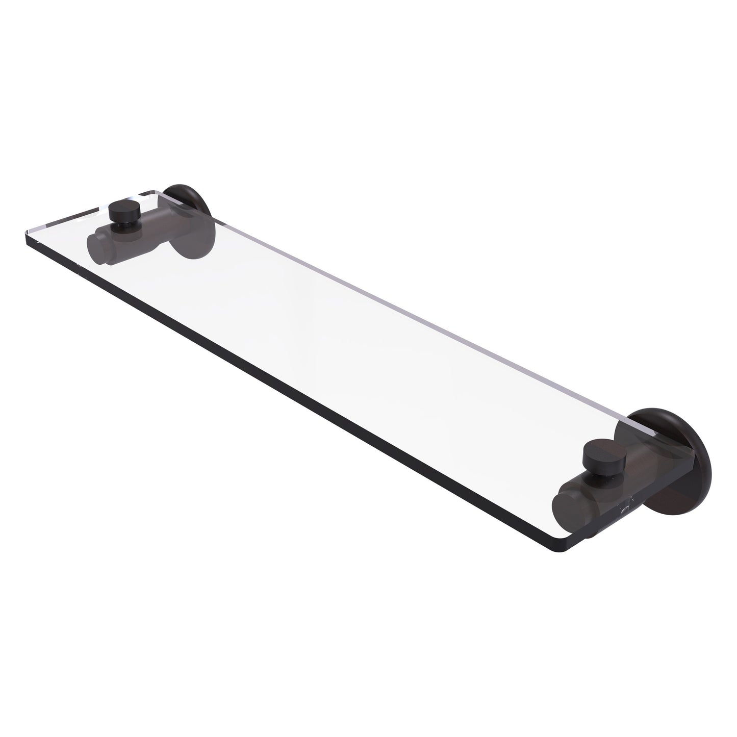 Allied Brass TR-1/22-VB Tribecca 22" Venetian Bronze Glass Vanity Shelf With Beveled Edges