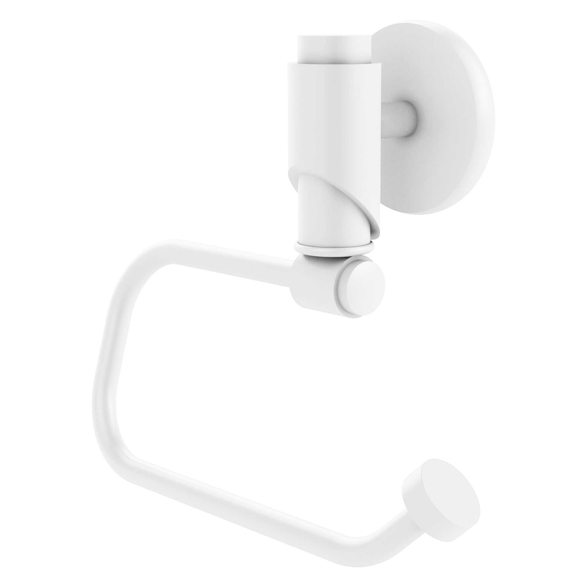 Allied Brass TR-24E-WHM Tribecca Matte White European Style Toilet Tissue Holder