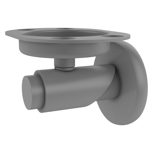 Allied Brass TR-26-GYM Tribecca Matte Gray Tumbler and Toothbrush Holder