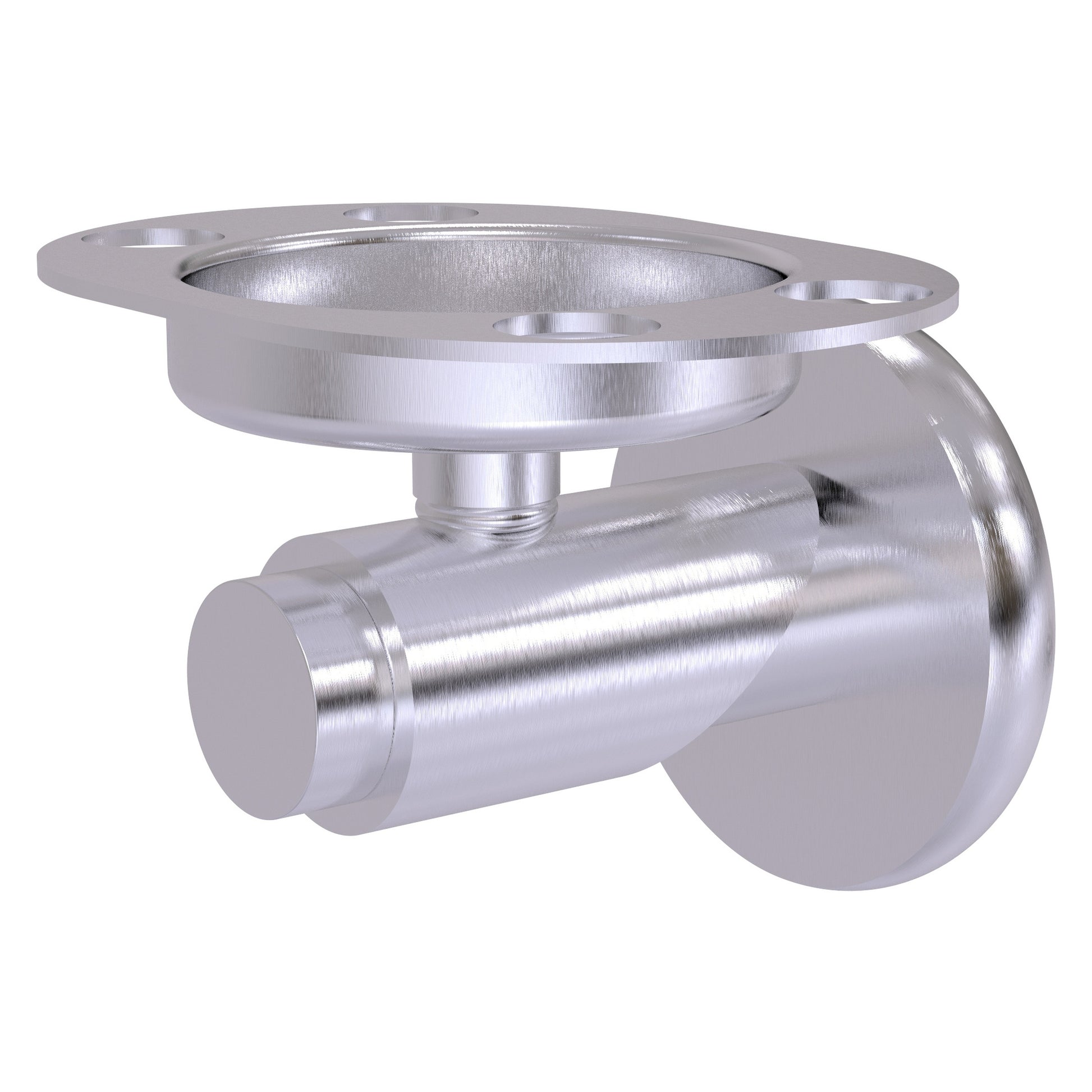 Allied Brass TR-26-SCH Tribecca Satin Chrome Tumbler and Toothbrush Holder