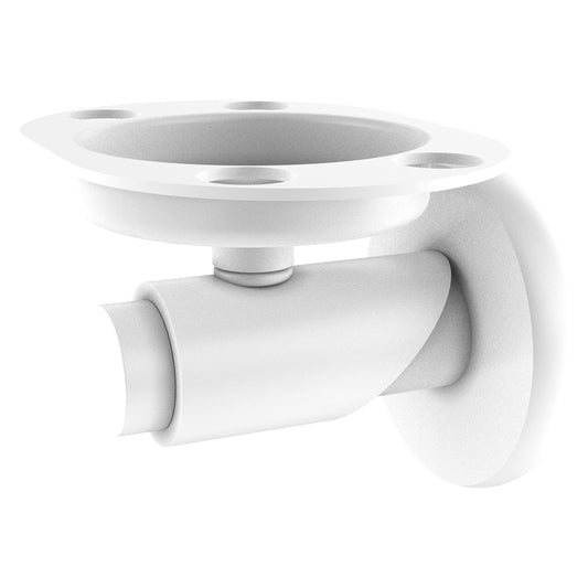 Allied Brass TR-26-WHM Tribecca Matte White Tumbler and Toothbrush Holder