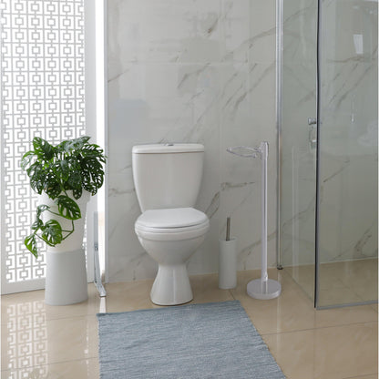 Allied Brass TR-27-PC Tribecca Polished Chrome Freestanding Toilet Tissue Stand