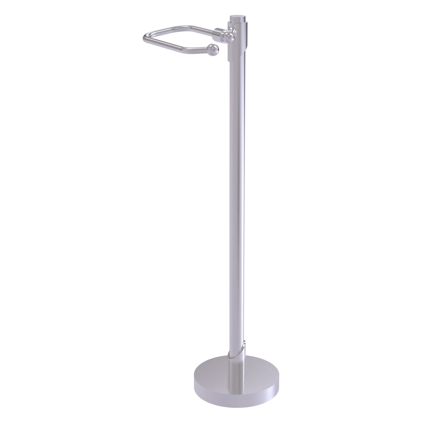 Allied Brass TR-27-SCH Tribecca Satin Chrome Freestanding Toilet Tissue Stand