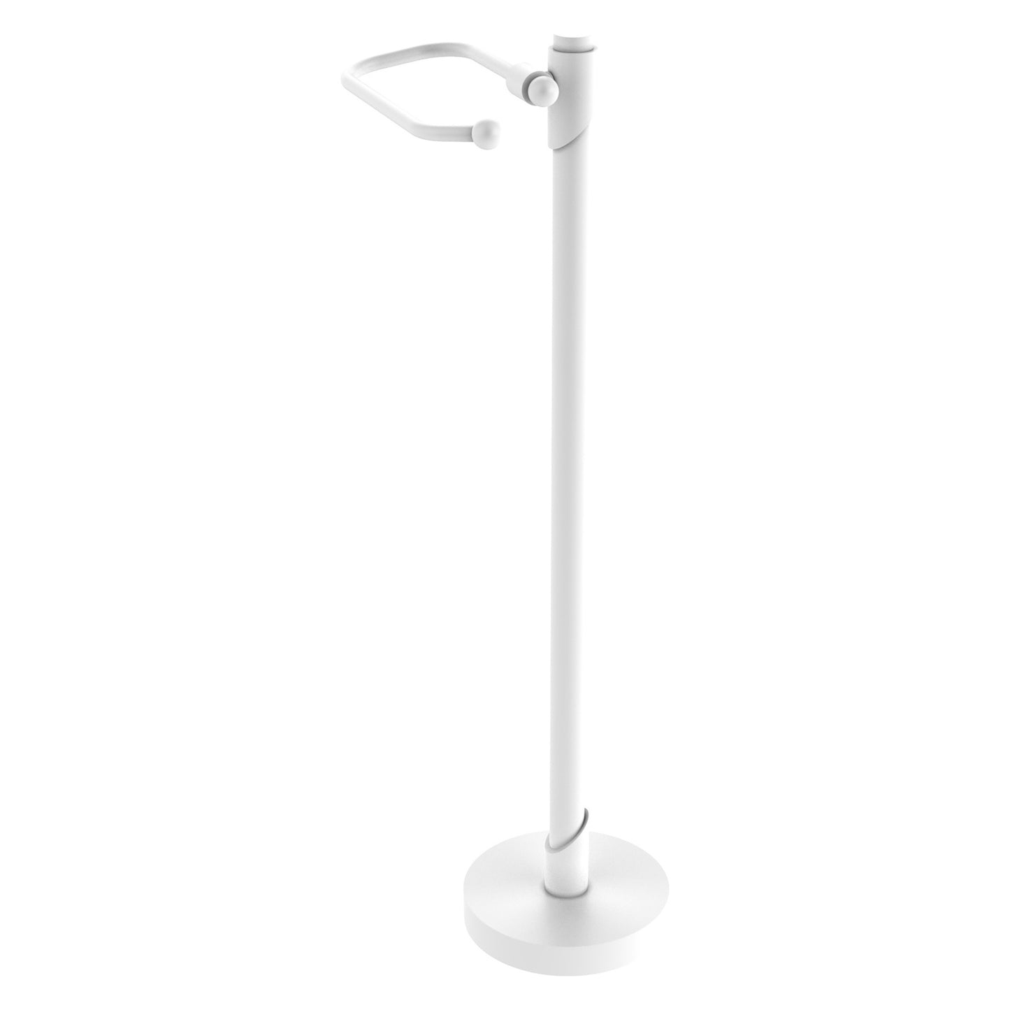 Allied Brass TR-27-WHM Tribecca Matte White Freestanding Toilet Tissue Stand