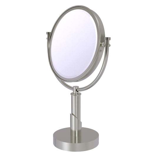 Allied Brass TR-4/2X-SN Tribecca 8" Satin Nickel Vanity Top Make-Up Mirror With 2X Magnification
