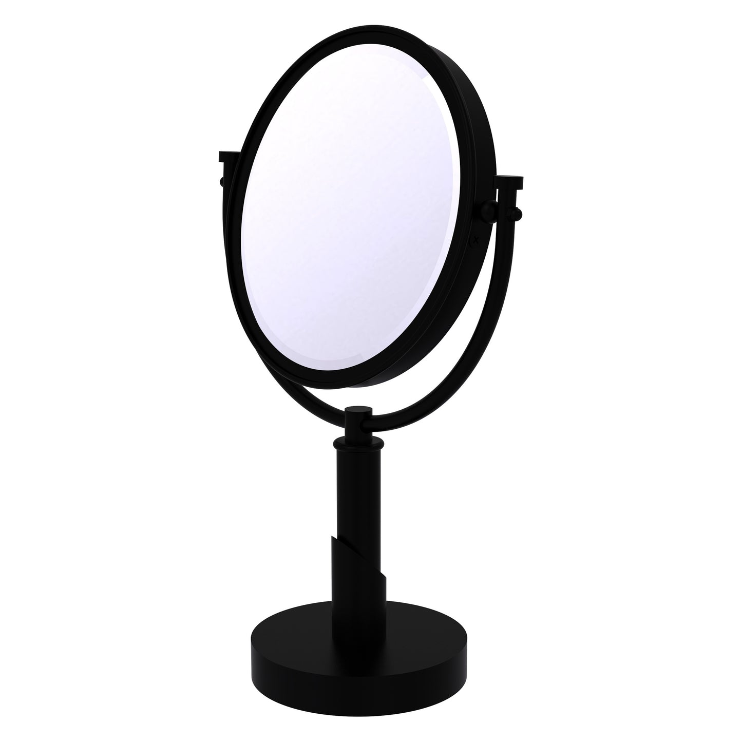 Allied Brass TR-4/4X-BKM Tribecca 8" Matte Black Vanity Top Vanity Top Make-Up Mirror