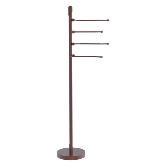 Allied Brass TR-84-CA Tribecca 49" Antique Copper 4-Pivoting Swing Arm Towel Holder