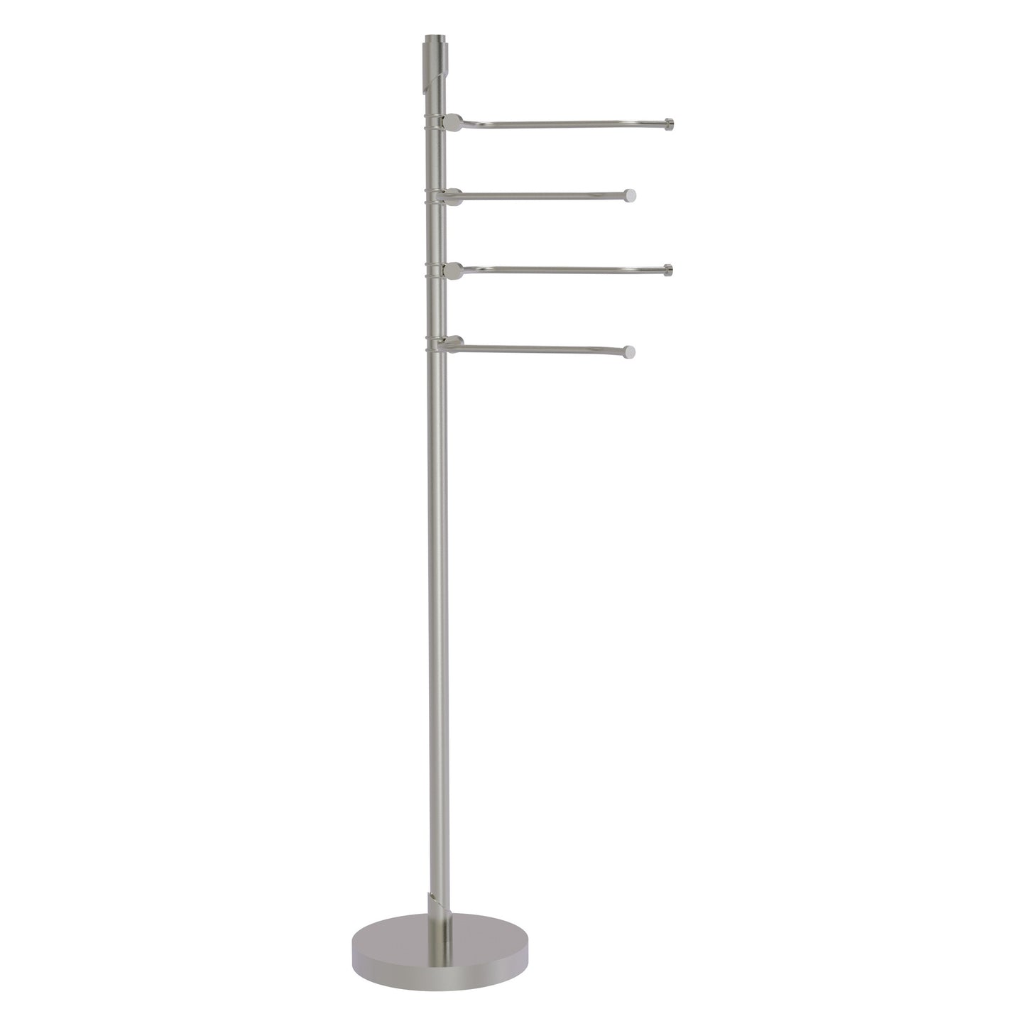 Allied Brass TR-84-SN Tribecca 49" Satin Nickel 4-Pivoting Swing Arm Towel Holder
