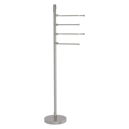 Allied Brass TR-84-SN Tribecca 49" Satin Nickel 4-Pivoting Swing Arm Towel Holder