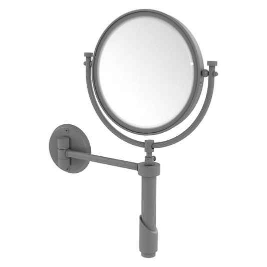Allied Brass TRM-8/2X-GYM Tribecca 8" Matte Gray Wall Mounted Make-Up Mirror