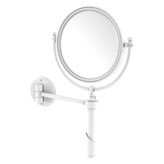 Allied Brass TRM-8/5X-WHM Tribecca 8" Matte White Wall Mounted Make-Up Mirror