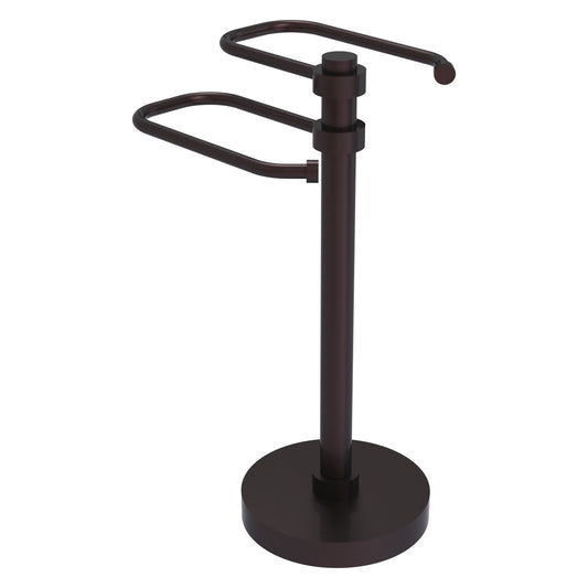 Allied Brass TS-15-ABZ 2-Arm Antique Bronze Freestanding Guest Towel Holder