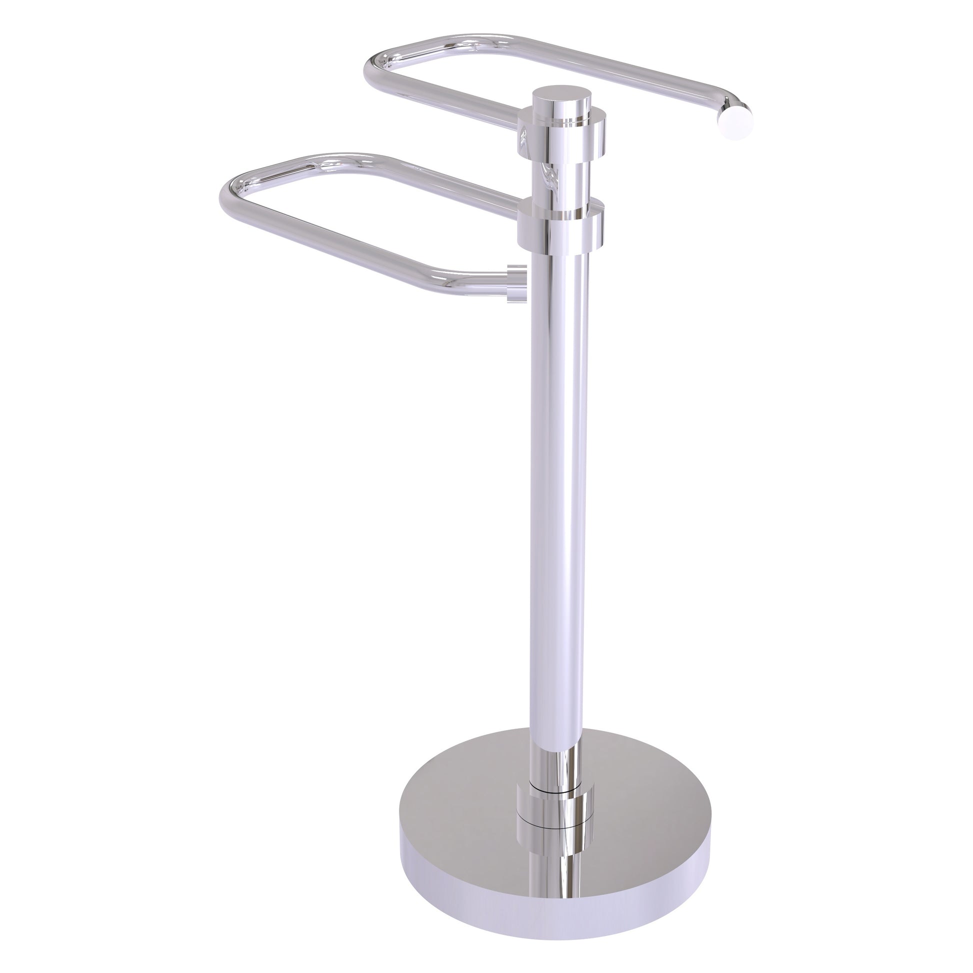 Allied Brass TS-15-PC 2-Arm Polished Chrome Freestanding Guest Towel Holder