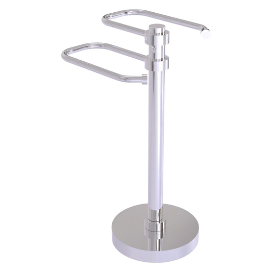 Allied Brass TS-15-PC 2-Arm Polished Chrome Freestanding Guest Towel Holder