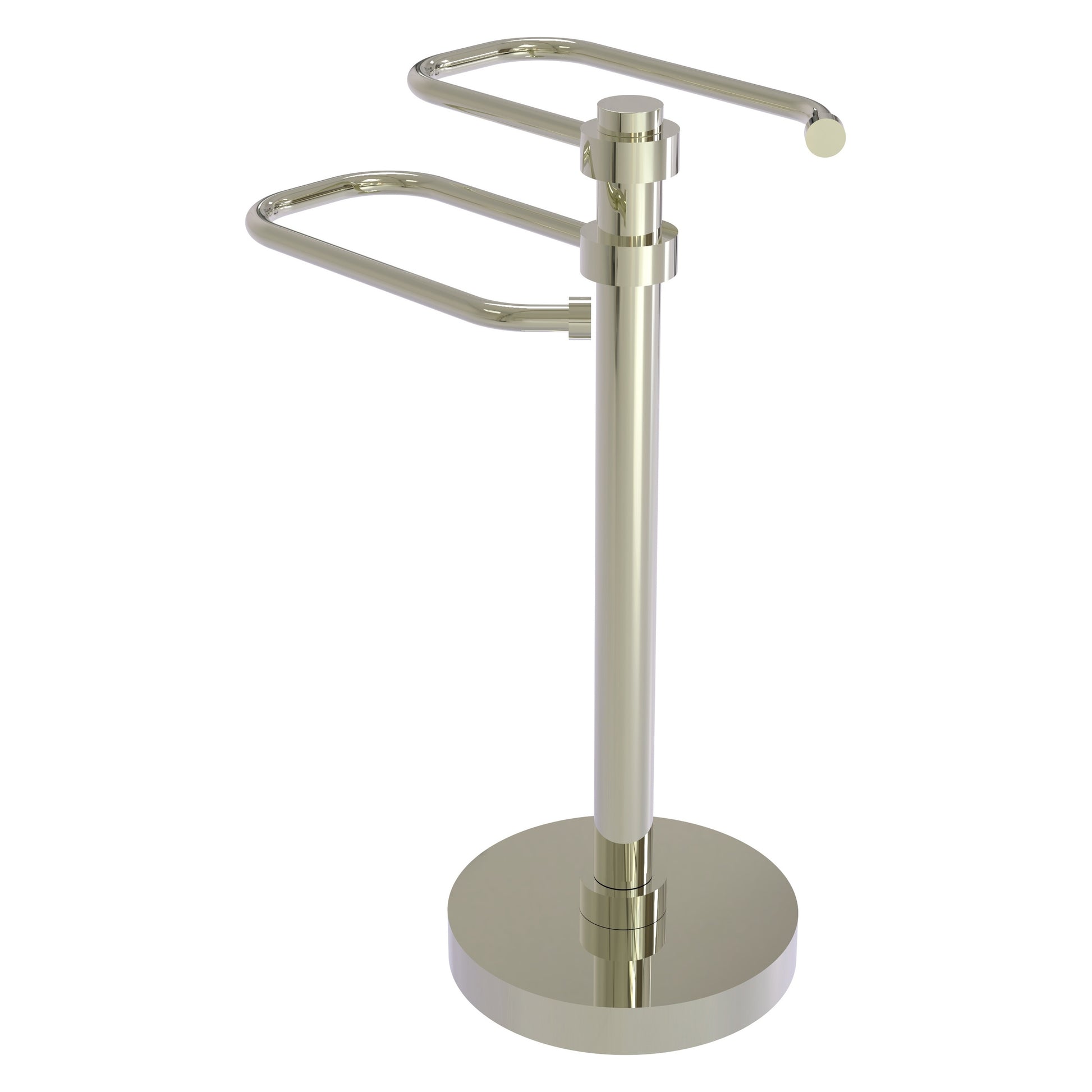 Allied Brass TS-15-PNI 2-Arm Polished Nickel Freestanding Guest Towel Holder