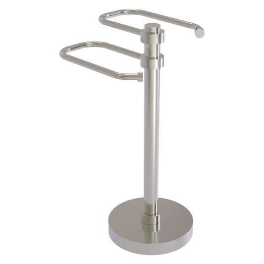Allied Brass TS-15-SN 2-Arm Satin Nickel Freestanding Guest Towel Holder