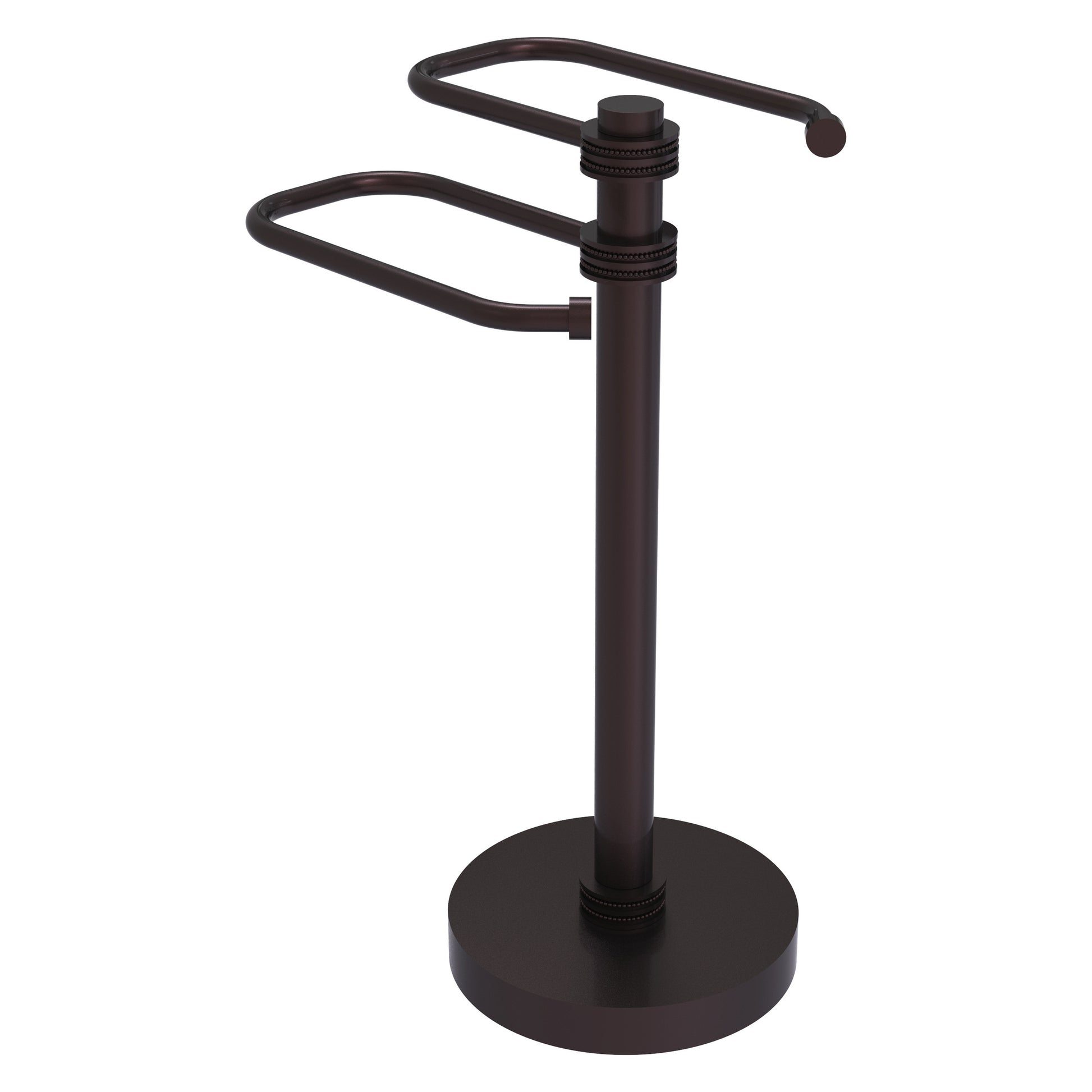 Allied Brass TS-15D-ABZ 2-Arm Antique Bronze Freestanding Guest Towel Holder
