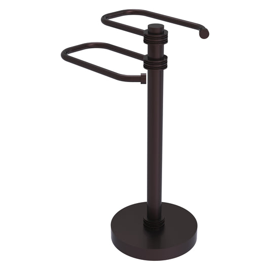 Allied Brass TS-15D-ABZ 2-Arm Antique Bronze Freestanding Guest Towel Holder