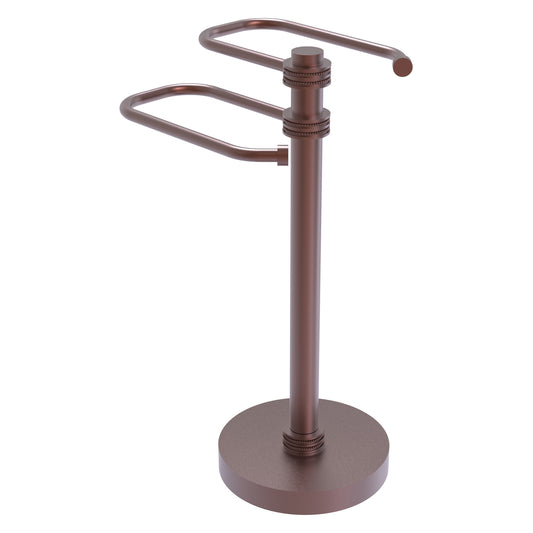 Allied Brass TS-15D-CA 2-Arm Antique Copper Freestanding Guest Towel Holder