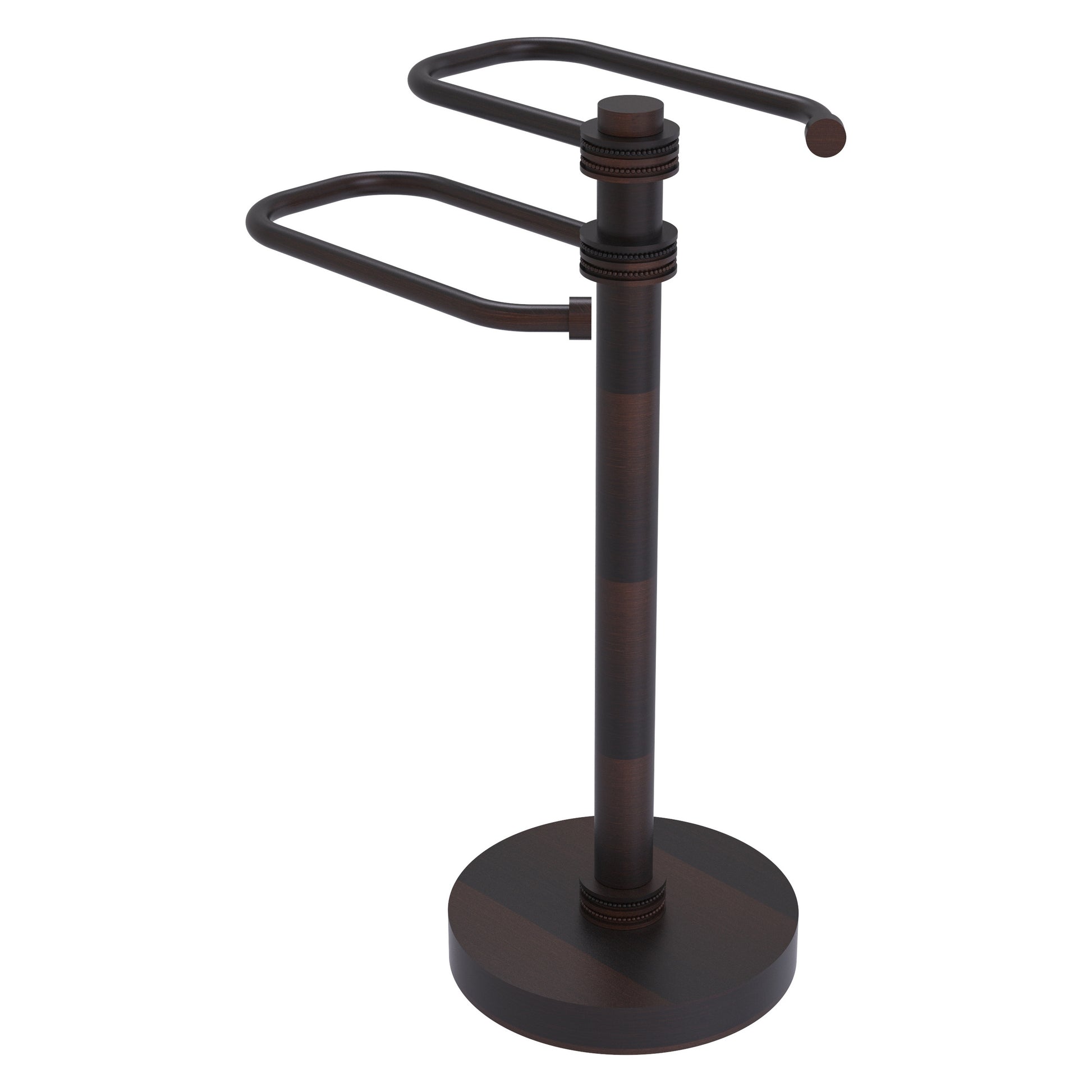 Allied Brass TS-15D-VB 2-Arm Venetian Bronze Freestanding Guest Towel Holder