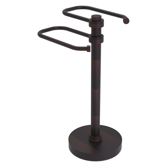 Allied Brass TS-15G-VB 2-Arm Venetian Bronze Freestanding Guest Towel Holder